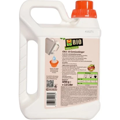 Compo Bio Obst- Und Gemüsedünger 2,5 L 4 Compo Bio Obst- Und Gemüsedünger 2,5 L – Bild 2
