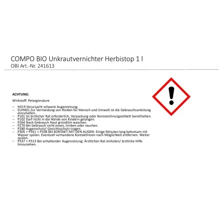 Compo Bio Unkrautvernichter Herbistop 1 L 4 Compo Bio Unkrautvernichter Herbistop 1 L – Bild 2