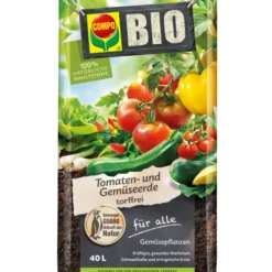 COMPO Bio-Tomaten-& Gemüseerde, Torffrei, 40 L