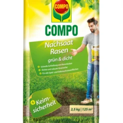 COMPO Nachsaat-Rasen „Grün Und Dicht“, 2,5 Kg