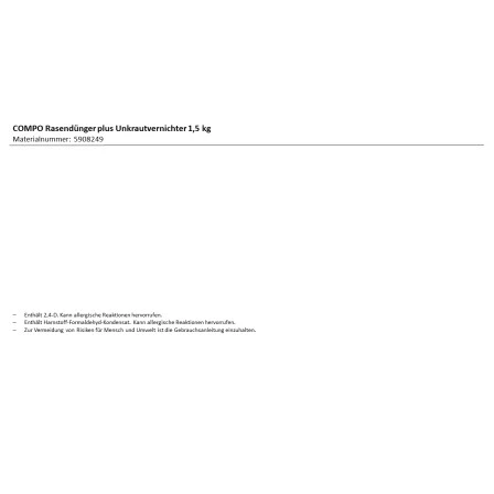 Compo Rasendünger Plus Unkrautvernichter 1,5 Kg Für 50 M² 4 Compo Rasendünger Plus Unkrautvernichter 1,5 Kg Für 50 M² – Bild 2