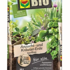 COMPO Bio-Anzucht-& Kräutererde, Torffrei, 10 L