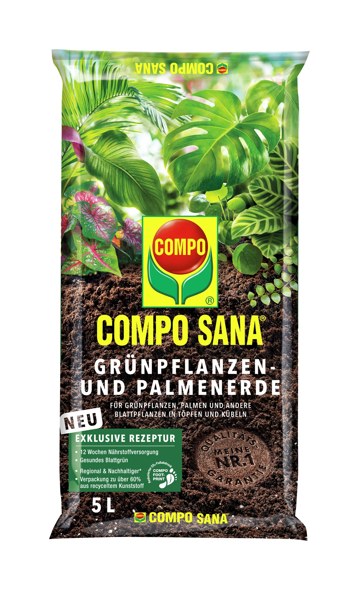 Grünpflanzen- Und Palmenerde (5 L) | Erden Von COMPO 3 Grünpflanzen- Und Palmenerde (5 L) | Erden Von COMPO