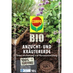 Anzucht- Und Kräutererde Torffrei (10 L) | BIO Erden Von COMPO
