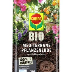 Mediterrane Pflanzenerde Torffrei (20 L) | BIO Erden Von COMPO