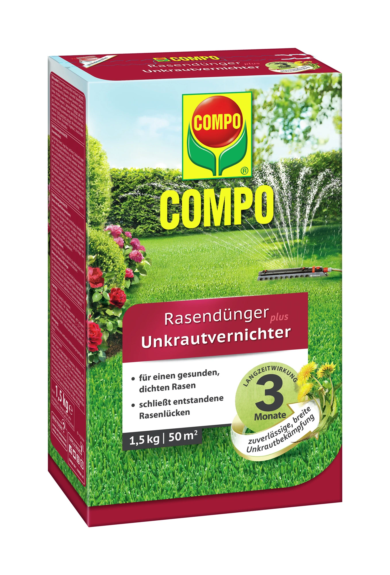 Rasendünger Plus Unkrautvernichter (1,5 Kg) | Dünger Von COMPO 3 Rasendünger Plus Unkrautvernichter (1,5 Kg) | Dünger Von COMPO