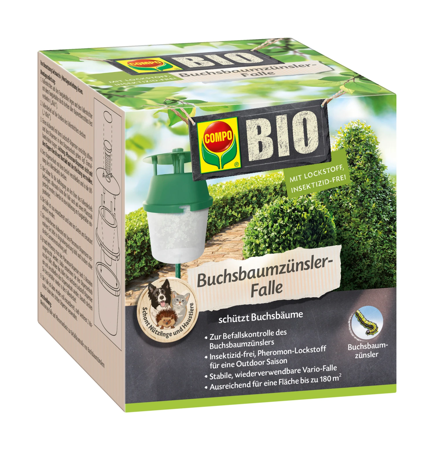 Buchsbaumzünsler Falle (1 Stück) | BIO Fallen Und Fernhaltemittel Von COMPO 3 Buchsbaumzünsler Falle (1 Stück) | BIO Fallen Und Fernhaltemittel Von COMPO