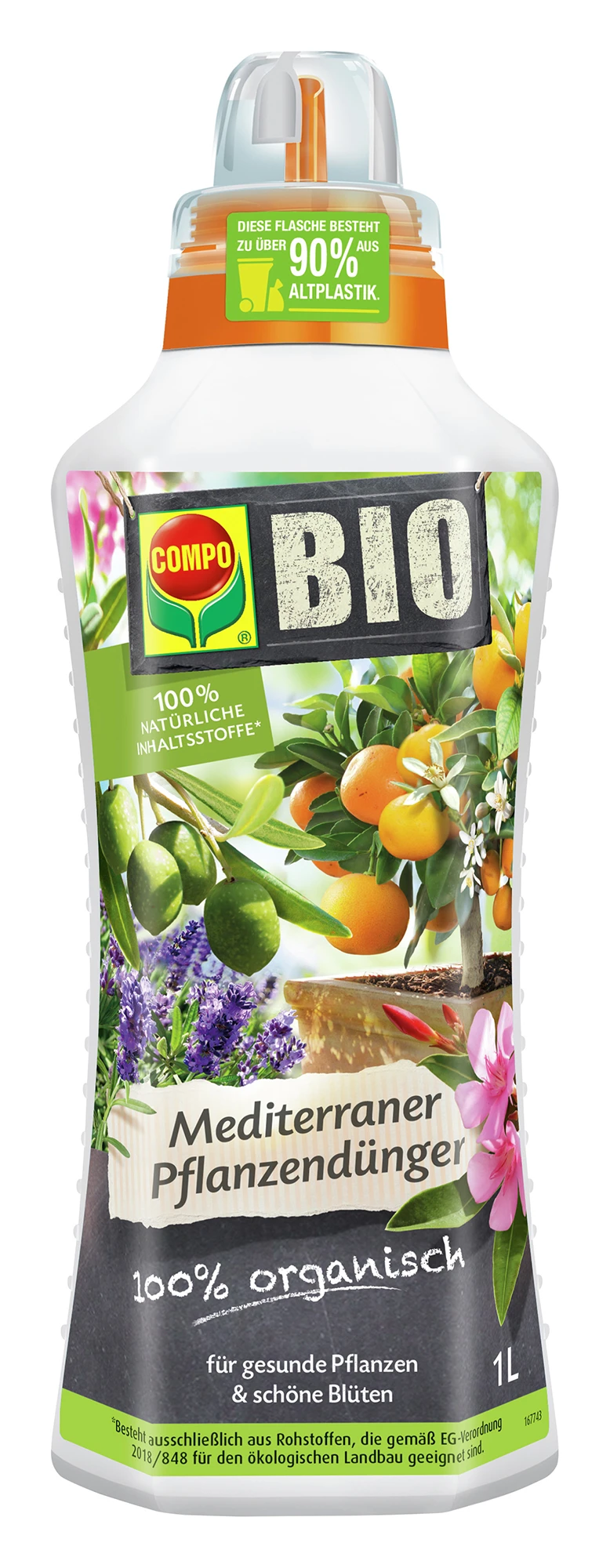 Mediterraner Pflanzendünger (1 L) | BIO Flüssigdünger Von COMPO 3 Mediterraner Pflanzendünger (1 L) | BIO Flüssigdünger Von COMPO