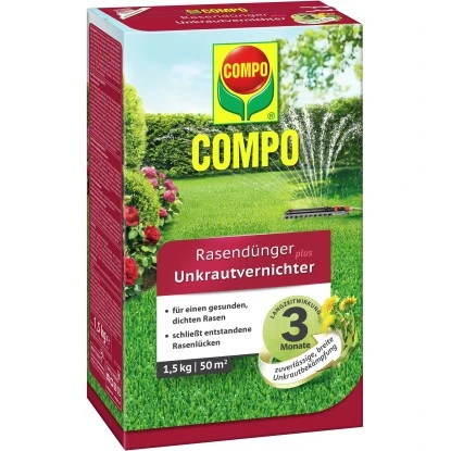 Compo Rasendünger Plus Unkrautvernichter 1,5 Kg Für 50 M² 3 Compo Rasendünger Plus Unkrautvernichter 1,5 Kg Für 50 M²