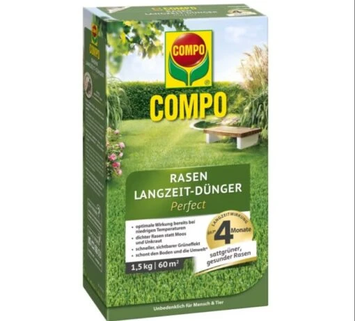COMPO Rasen Langzeit-Dünger Perfect 1,5 Kg Für 60 M² -Compo Verkaufsgeschäft COMP 4008398136277 01