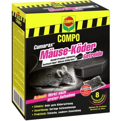 Compo Cumarax Mäuse-Köderflocken Und -box 3 Compo Cumarax Mäuse-Köderflocken Und -box